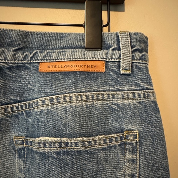 STELLA MCCARTNEY FALABELLA CHAIN KNEES DISTRESSED BOOTCUT JEANS VINTAGE BLUE 27 - Picture 12 of 15